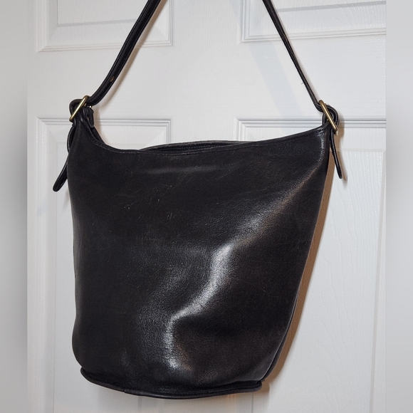 Vintage Coach XL Duffle Sac Shoulder Bag Black 9085 - Picture 3 of 13